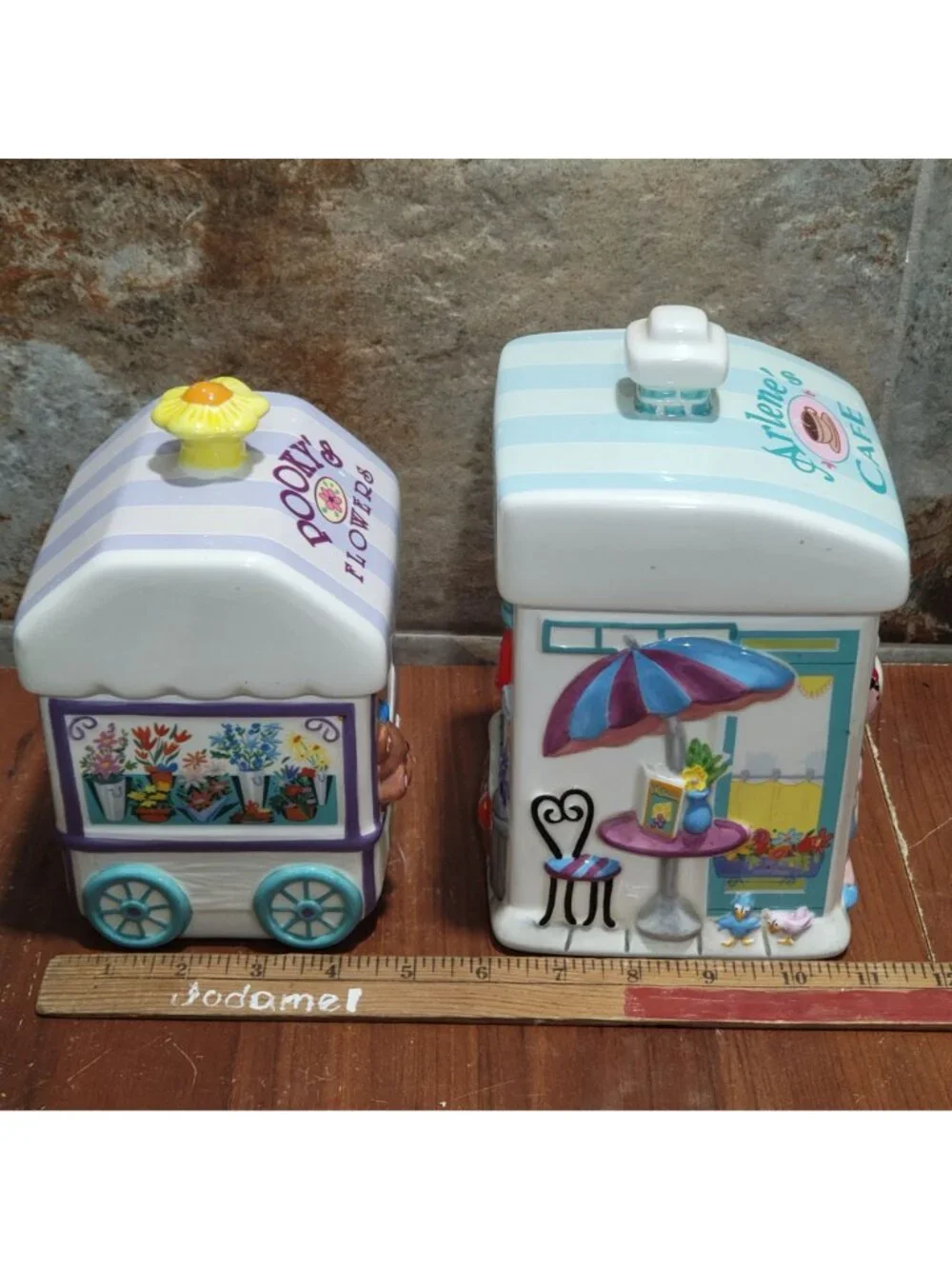 Vintage Garfield Danbury Mint Ceramic Canister Set Complete 4pc Bakery Grocery f